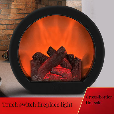 Кристалл цементные светодиодные стеновые лампы батарея сенсорный огонь каминный свет для освещения помещений