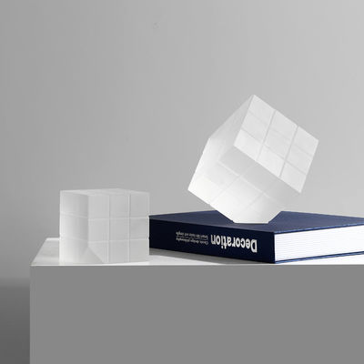 Офисное и домашнее верхнее украшение современное искусство деко Стеклянное ремесло с кубиком Рубика