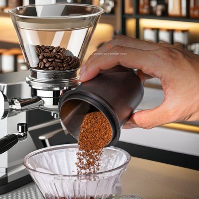 Функциональный дизайн стальной чашки для дозировки кофе для распределения порошка без рук