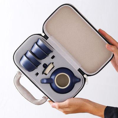 Устойчивый керамический чайный поднос с портативными многоразовыми чайниками и настраиваемым логотипом