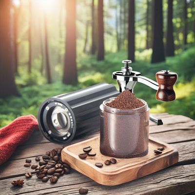 Черный портативный ручной кофейный мельчик Нержавеющая сталь Бурр Деревянная металлическая посуда Тип мельницы