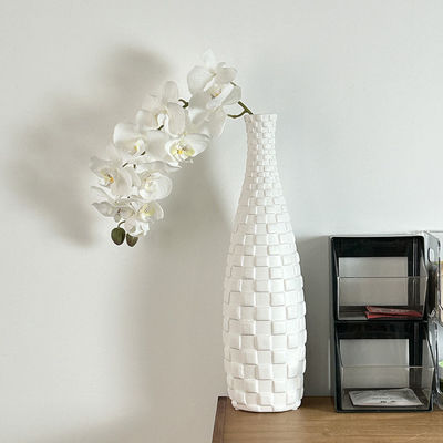 Элегантный азиатский дзен дизайн высокий белый капиц шарфа ваза жемчужная декоративная часть