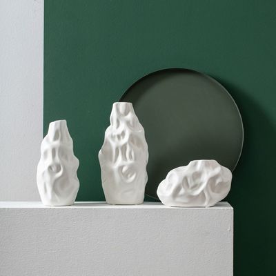 Ручной кластер в классическом стиле серебристый фарфоровый цветочный ваза для свадебного столового горшка