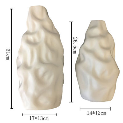 Потрясающая серебристая керамическая ваза для изысканных свадебных центров