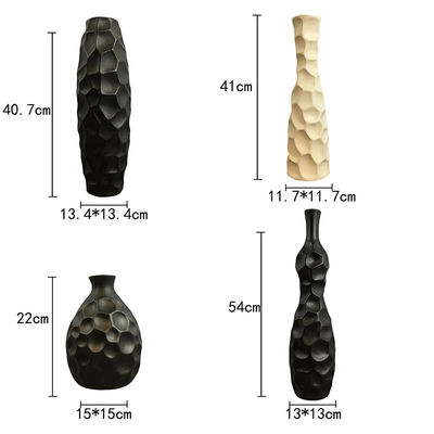 16-дюймовая тонкая керамическая ваза в белом и сером мате для современного индивидуального домашнего декора