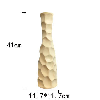 16-дюймовая тонкая керамическая ваза в белом и сером мате для современного индивидуального домашнего декора