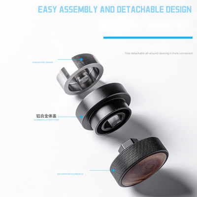 Нержавеющая сталь кофейные бобы Tamper 51mm 53mm 58.35mm Ореховая деревянная крышка для эспрессо