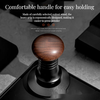 58-миллиметровый кофейный бариста с массивной деревянной ручкой и нержавеющей сталью