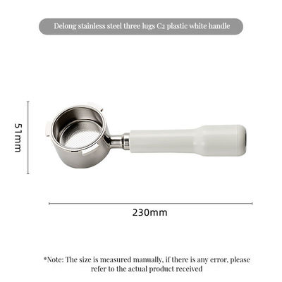 Нержавеющая сталь 51 мм бездонный портафильтр с керамической и деревянной ручкой