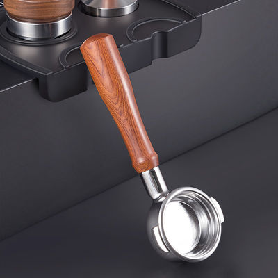 54 мм бездонный голый портафильтр с деревянной ручкой портативный эспрессо серебряное издание