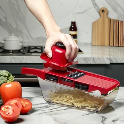 Кухонный Essential 16-в-1 Металлический ручной нарезатель овощей с бамбуковым и PP салатным резчиком