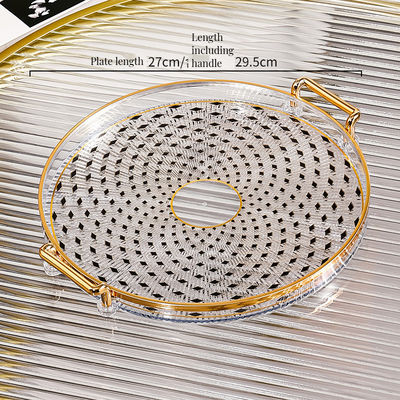Золотая инкрустация одноразовая поднос для кофе Чай закуски Столовые принадлежности Тип посуды Тарелки