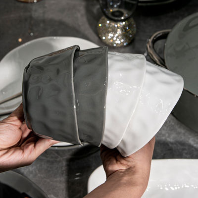 Европейский стиль конец керамической посуды набор с золотой оболочкой пользовательский размер и цвет