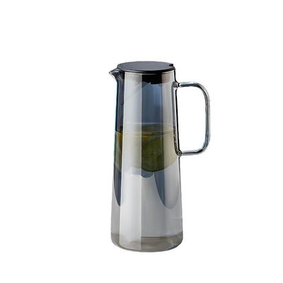 1.5L Glass Drinking Set Nordic-Style Iced Tea Lemonade Beverage Jug с крышкой и ручкой