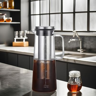 1L/1.4L Боросиликатная стеклянная бутылка с устойчивым фильтром из нержавеющей стали