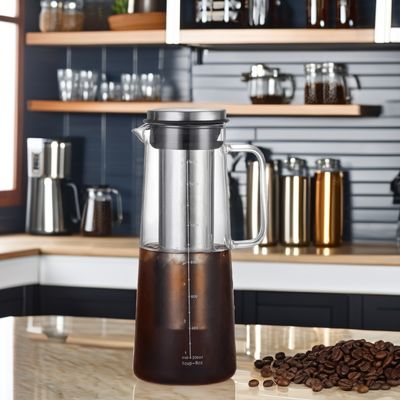 1L/1.4L Боросиликатная стеклянная бутылка с устойчивым фильтром из нержавеющей стали