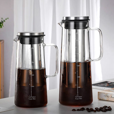 1L/1.4L Боросиликатная стеклянная бутылка с устойчивым фильтром из нержавеющей стали