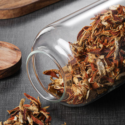 Современная классическая большая стеклянная банка с деревянной крышкой