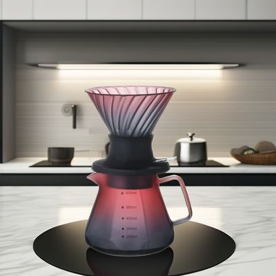 Элегантное боросиликатное стекло Pour Coffee Tea Set с фильтром из нержавеющей стали Ручной капельный горшок