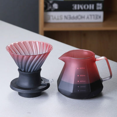 Элегантное боросиликатное стекло Pour Coffee Tea Set с фильтром из нержавеющей стали Ручной капельный горшок