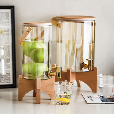 Стильный деревянный стеклянный диспенсер для лимонного сока Чай Кафе Партия Необходимо