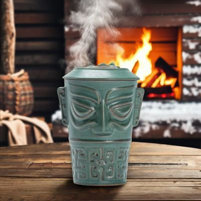 Устойчивое офисное и деловое кафе Кубок Sanxingdui керамическая кружка с крышкой