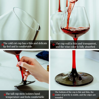 Стеклянная чашка для питья Luxury Vintage Red Rod Burgundy Goblet для свадебных подарков