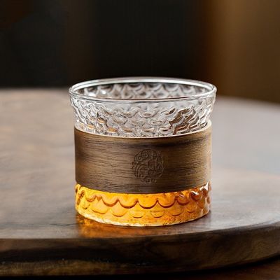 150 мл Капсула из дерева Прозрачная стеклянная кофейная кружка Идеально подходит для всех случаев