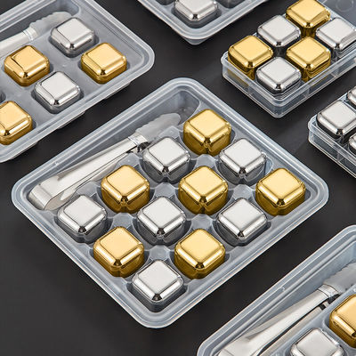 Количество 2 Многоразовые холодильники для виски из нержавеющей стали с нескользящими зубчатыми и подносом