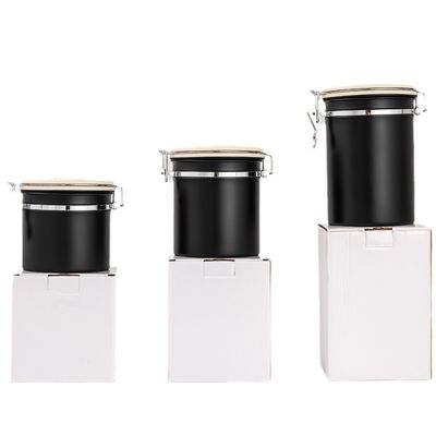 Сохранение продуктов питания Современная банка кофе из нержавеющей стали 304 с дышащей консервацией