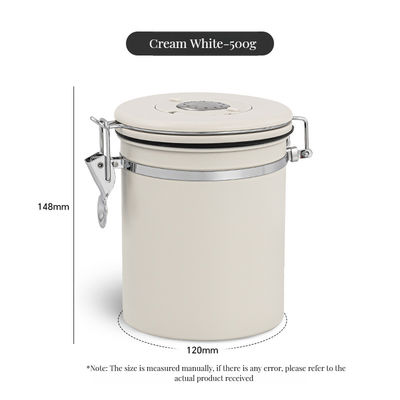 Сохранение продуктов питания Современная банка кофе из нержавеющей стали 304 с дышащей консервацией