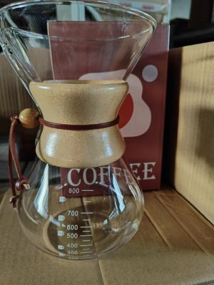 Классическая серия 1-3 Кубки Деревянный Шейный Сверкатель 6-Кубки Природный Кофейный Фильтр Стеклянный Сверкающий Чайный Набор