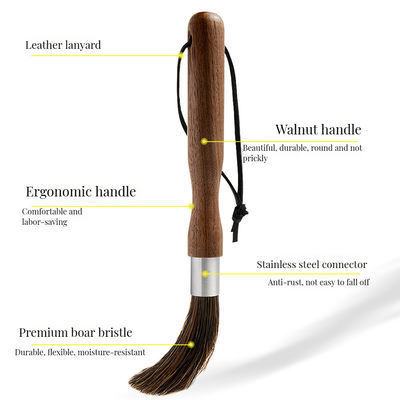 Домашняя кухня Деревянная кофемашина Чистка кисти с длинной ручкой и измерительной ложкой