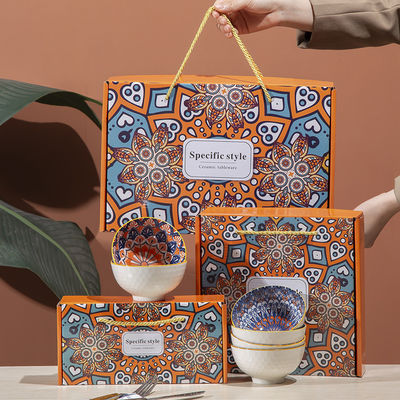 Керамические миски в богемном стиле, устойчивые и изготовленные вручную для соуса для фруктовых десертов