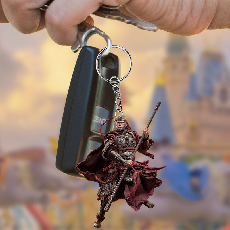 Экологически чистый Wukong 2D Flat Keychain акриловый подвесок для рюкзаков и автомобильных аксессуаров