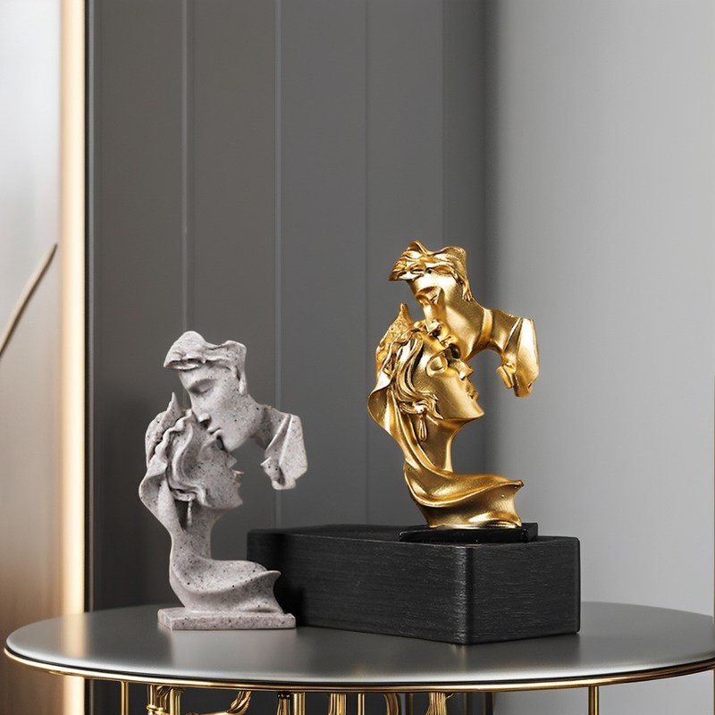 Рукодельный шедевр из бамбука и смолы Статуя мыслителя для украшения дома