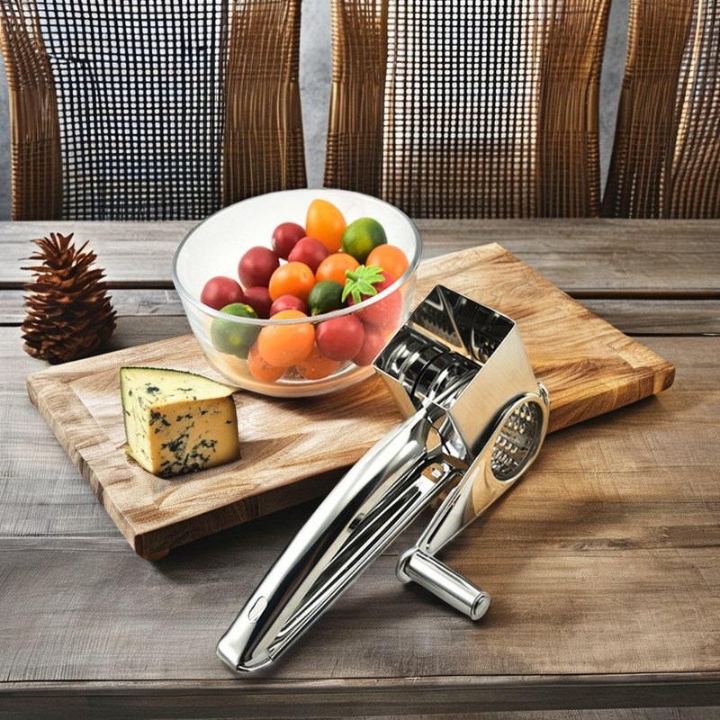 Легкий для сыра нарезатель и орехорезатель Ручная нержавеющая сталь с 4 барабанами