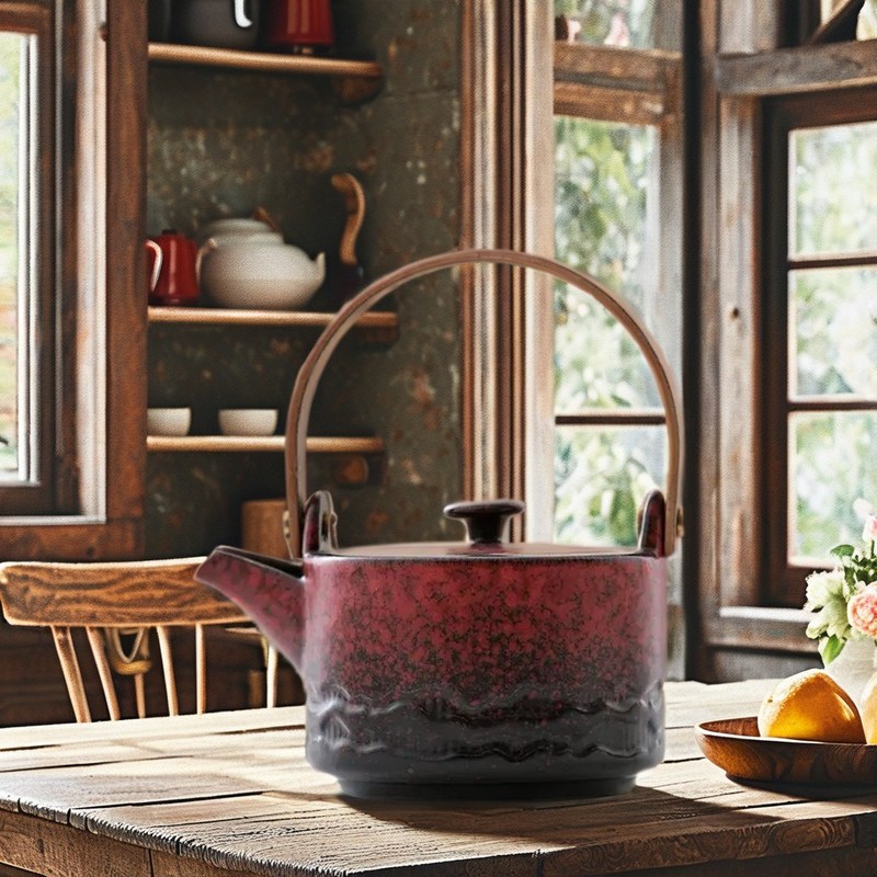 Питьевая кружка Стильный одноствольный керамический чайный комплект Кунг-фу с ручкой подъемного балки