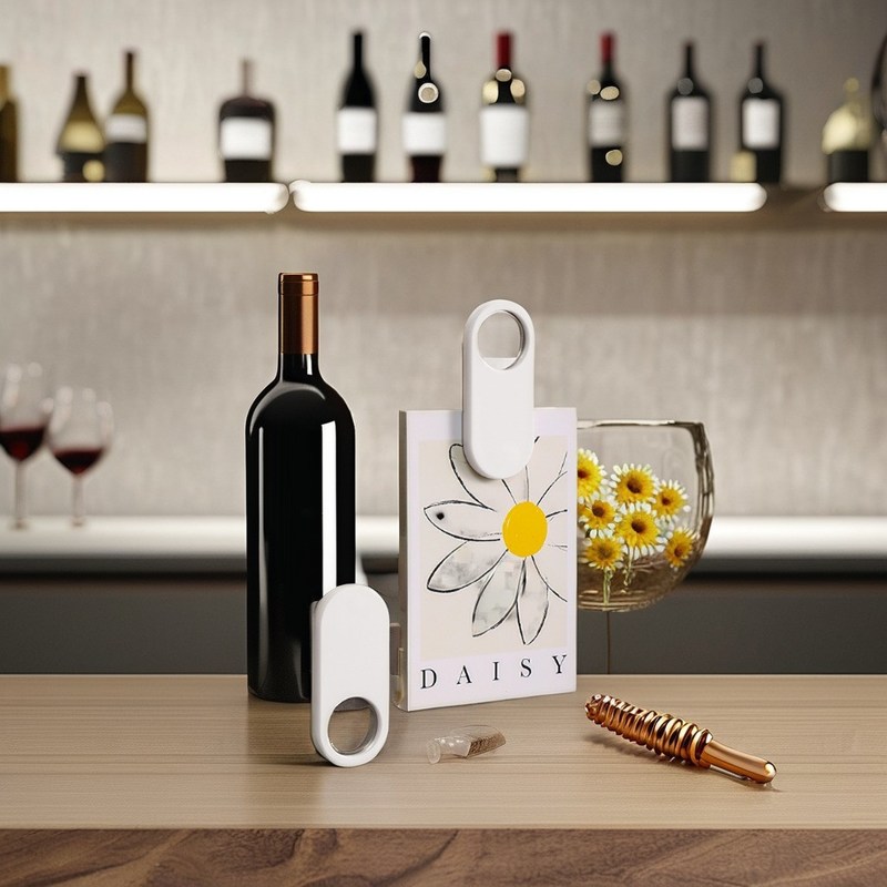 Настраиваемый логотип магнитный открыватель бутылок из нержавеющей стали для плавной работы на кухне