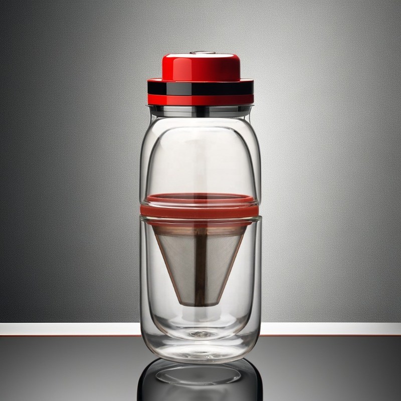 Унисексный портативный прозрачный стеклянный кофейный горшок и чайный набор