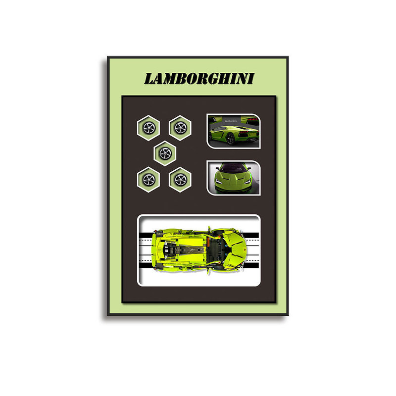 Элегантная трехмерная блочная автомобильная настенная живопись