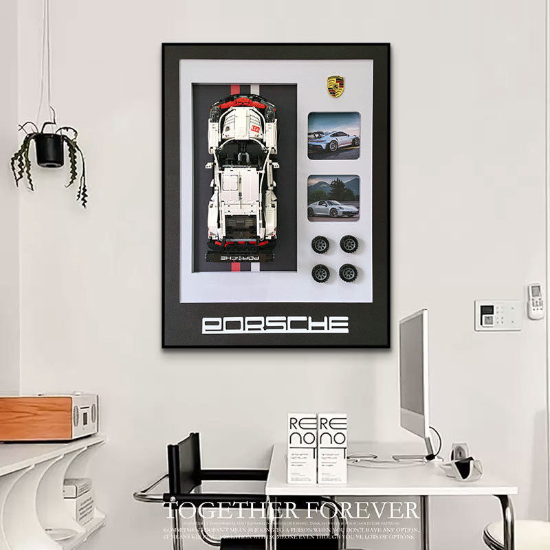 Каркас настенного дисплея спортивных автомобилей Porsche Custom Size для дома или офиса