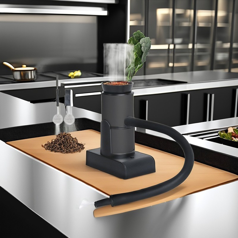 Компактный кухонный инструмент для вливания дым из древесных лома в вилки