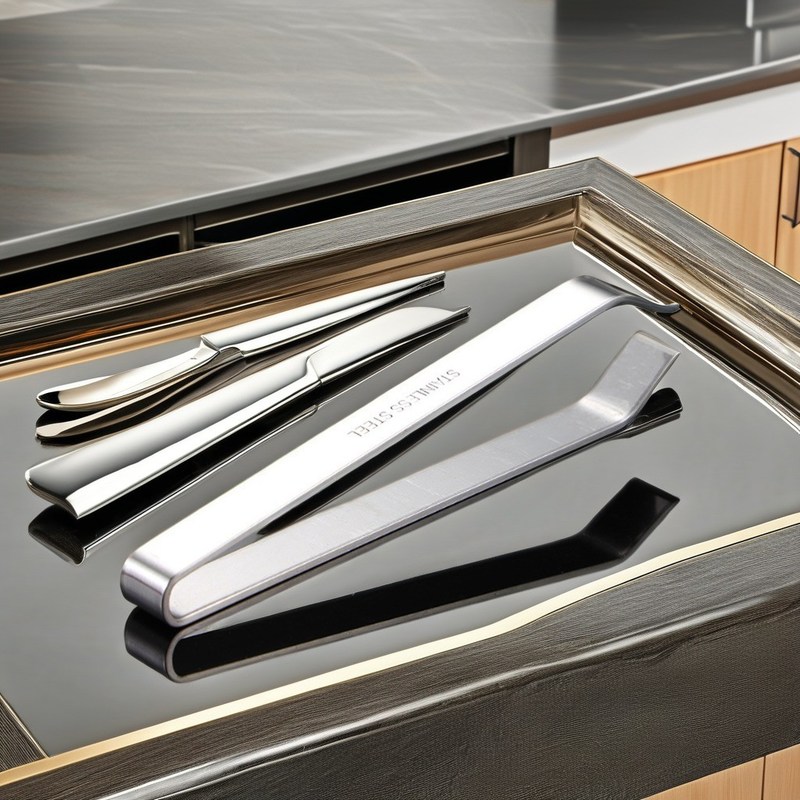 Пинцеты для удаления рыбьих костей из нержавеющей стали и бамбуковый клешник для меламинной посуды