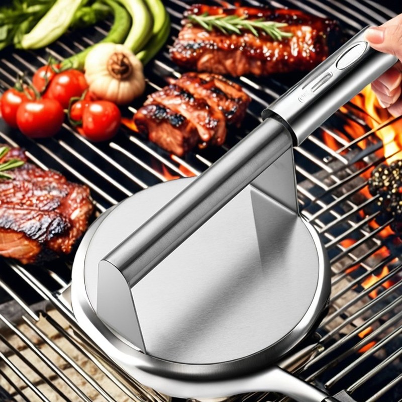 Нержавеющая сталь Квадратный BBQ Smasher инструмент для гриля не прилипает поверхности Необходимо