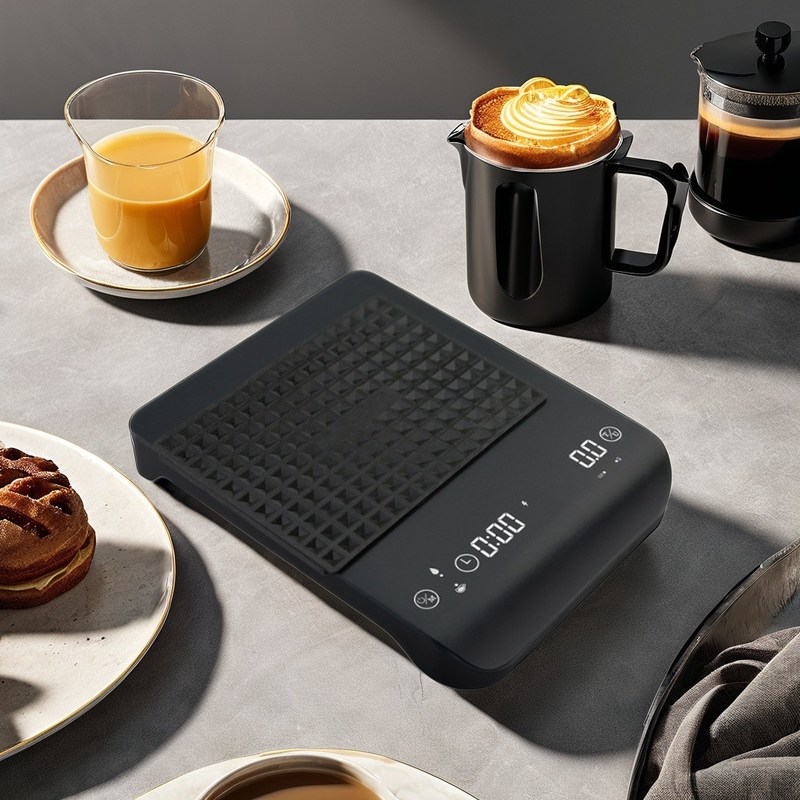 2024 Перезаряжаемая шкала для кофе емкостью 3 кг с функцией таймера и круглым дизайном