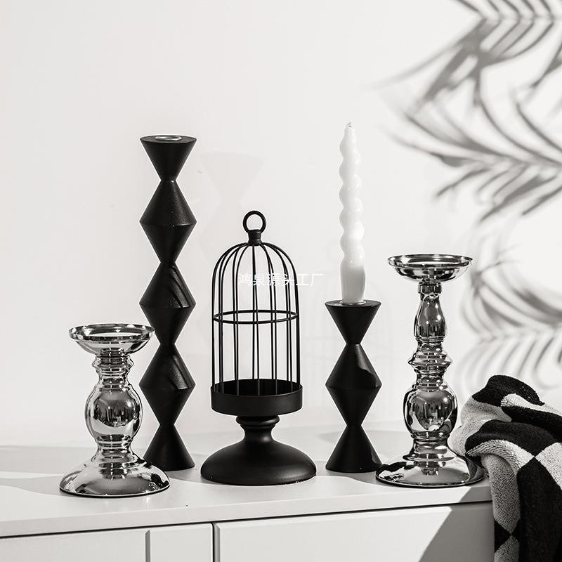 Домашнее украшение стола для обеда Винтажный металлический подсвечник с индивидуальными размерами