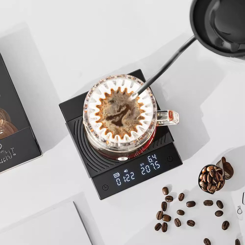 Черная многофункциональная зеркальная шкала для кофе и бара