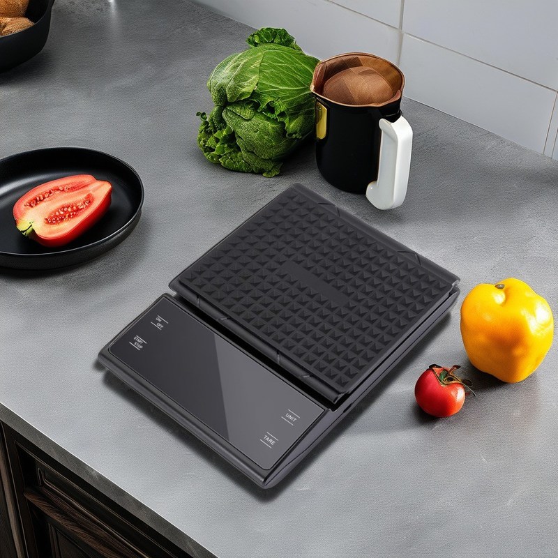 Домашняя веса с крышкой 3 кг/0,1 г для наливания кофе Таймер с подсветкой LCD батарея