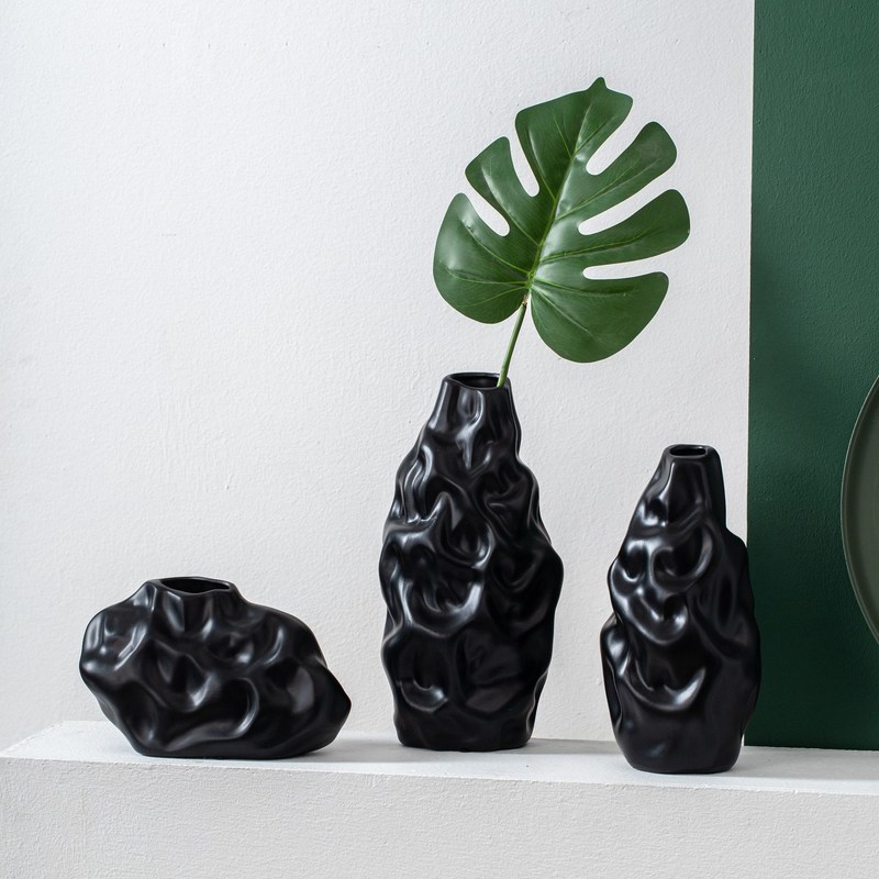 Ручной кластер в классическом стиле серебристый фарфоровый цветочный ваза для свадебного столового горшка